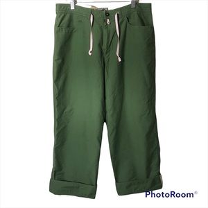 Horny Toad Green Drawstring Capris Pants (Size 12)